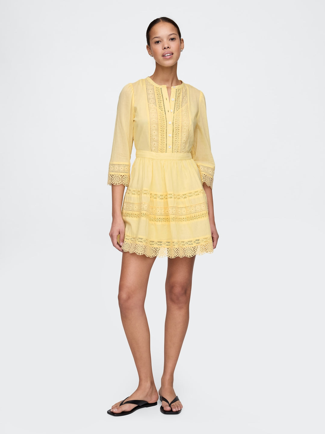 Gap Lace-Trim Mini Dress