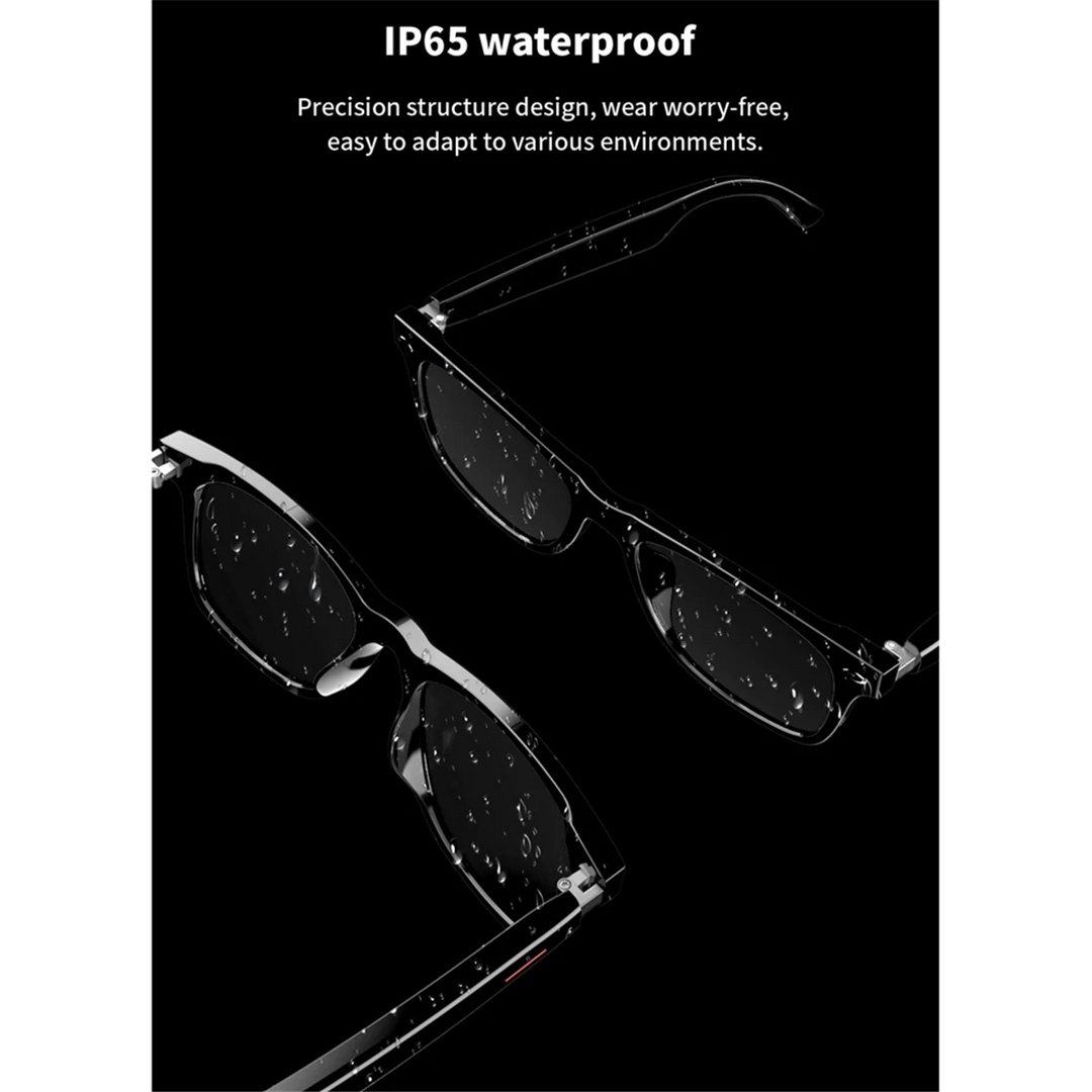 Unbranded E13 Smart Glasses Wireless Bluetooth 5.0 Glasses with Headphones Hands-Free Calling Music Photograph,Black B