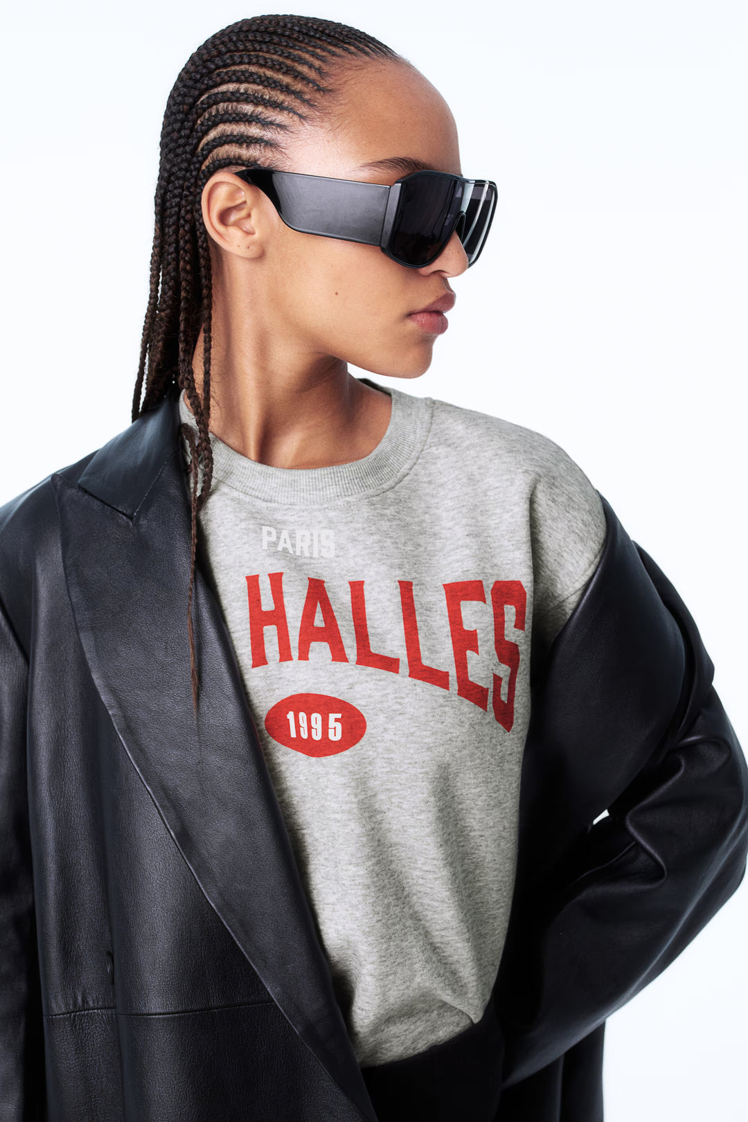 H&M Oversized Motif-Front Sweatshirt