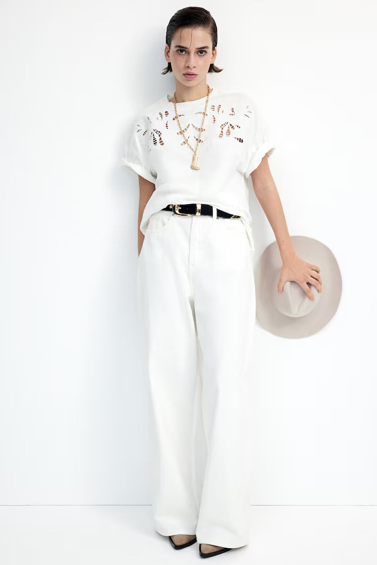 H&M OVERSIZED T-SHIRT WITH MOTIF