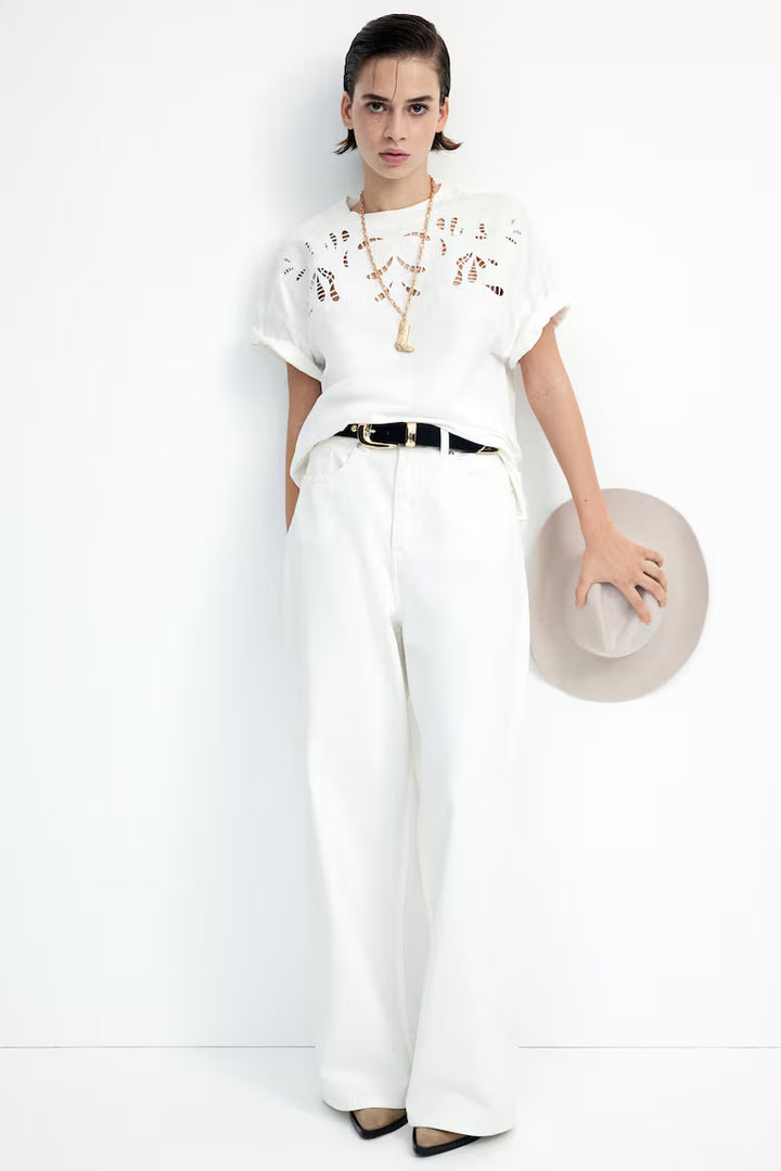 H&M OVERSIZED T-SHIRT WITH MOTIF