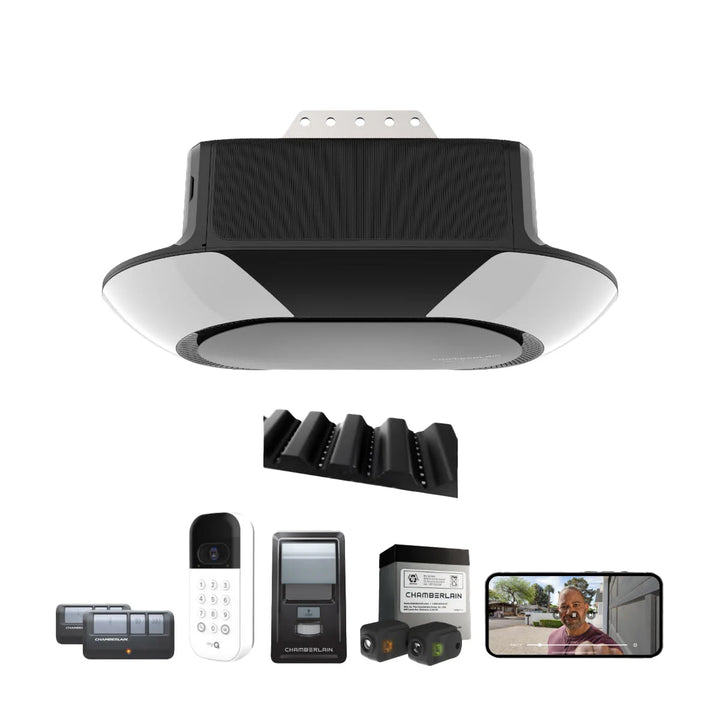 Chamberlain 1-1/4 HP Smart Garage Door Opener with Battery Backup and Video Keypad
