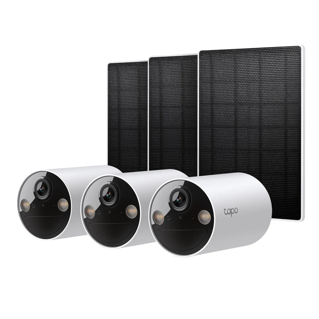 Eufy TP Link Tapo 2k Smart Wire-Free Security Camera with Solar Panel, 3-pack
