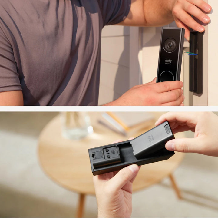 Eufy Security Dual Camera Video Doorbell E340 with Indoor 2K Cam Mini - No Monthly Fees