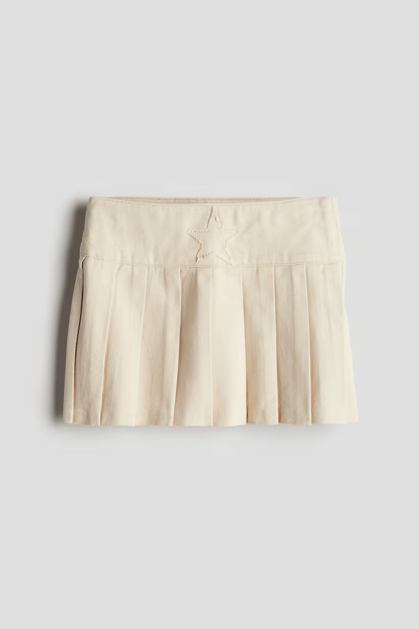 H&M Pleated Twill Skirt