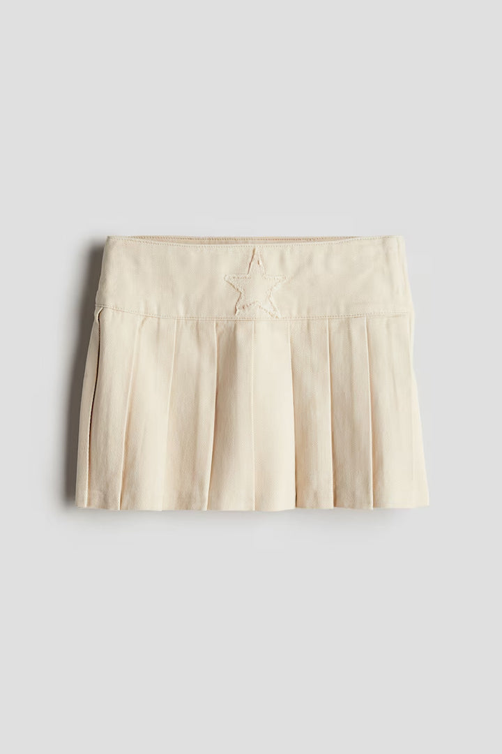 H&M Pleated Twill Skirt