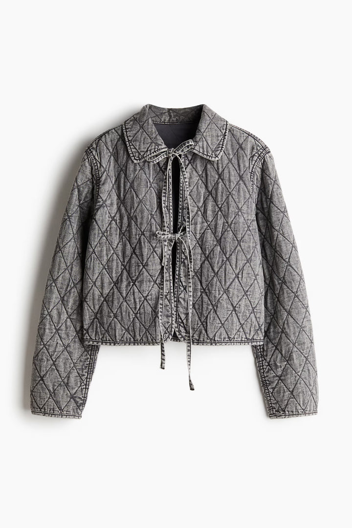 H&M Quilted Denim Jacket