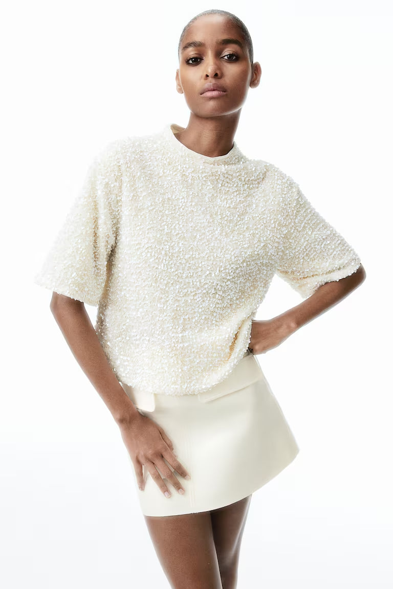 H&M SEQUINED TOP