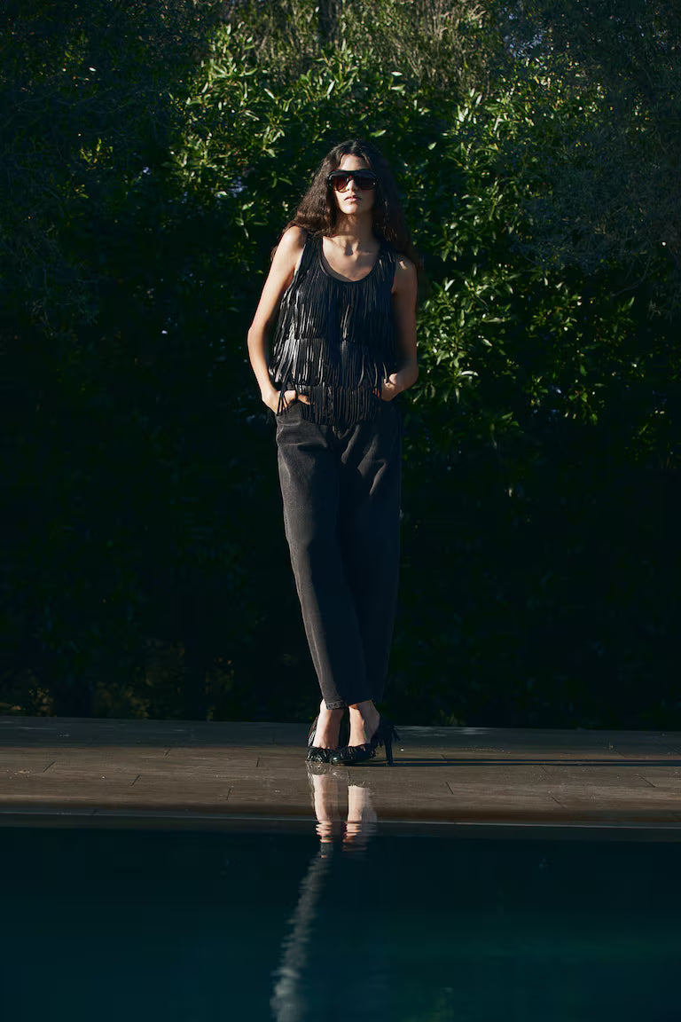 H&M Barrel Regular Cropped Jeans