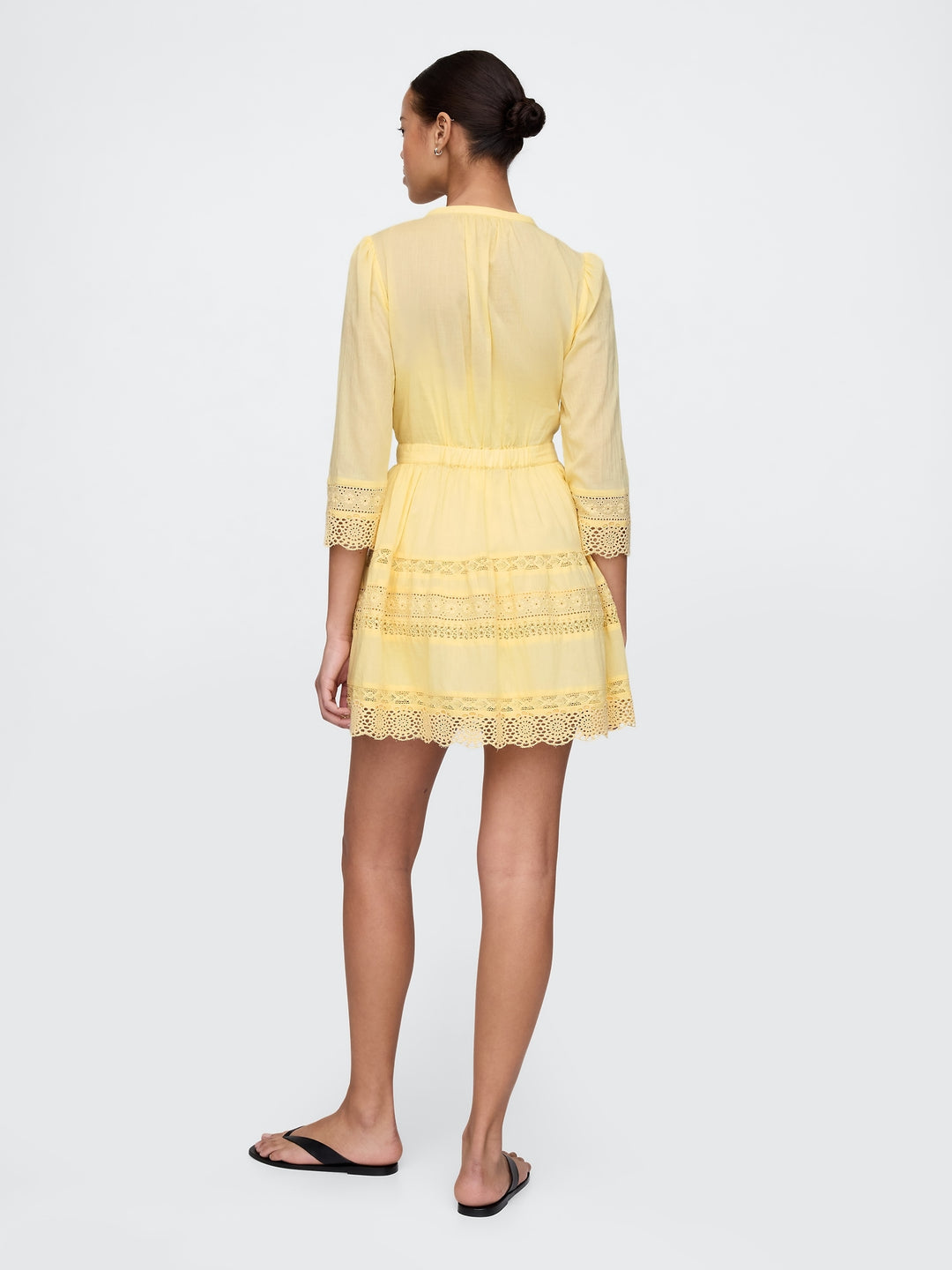Gap Lace-Trim Mini Dress