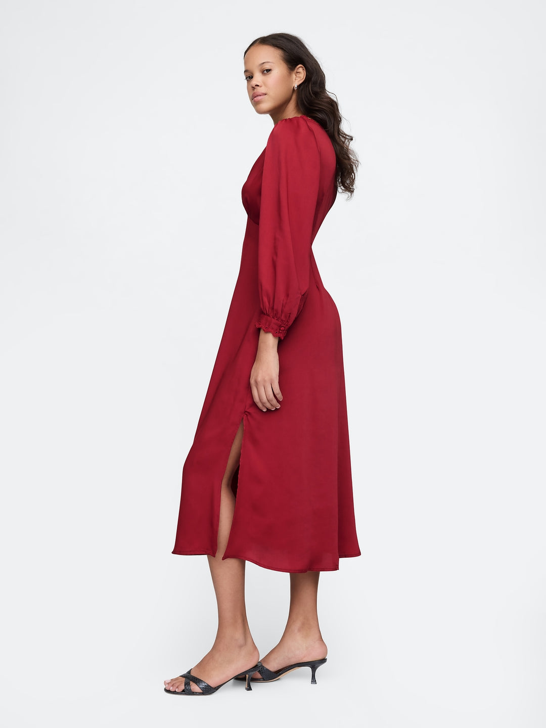 Gap Satin Empire Midi Dress