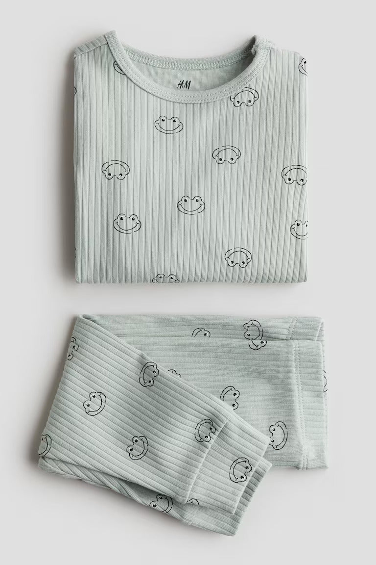 H&M RIBBED COTTON SET