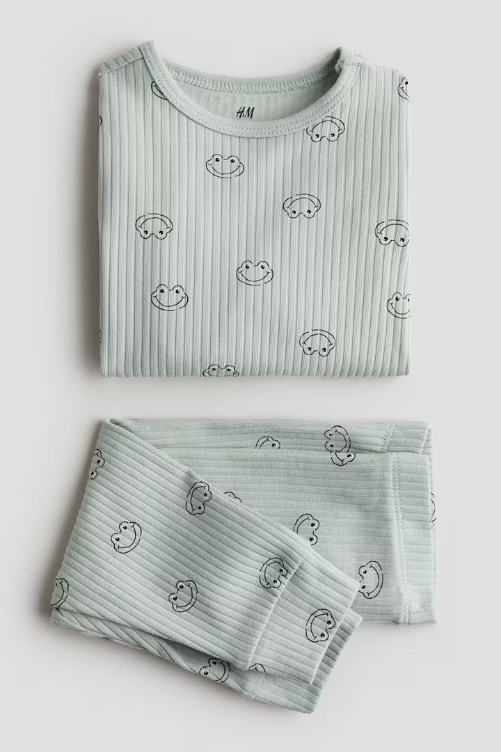 H&M RIBBED COTTON SET
