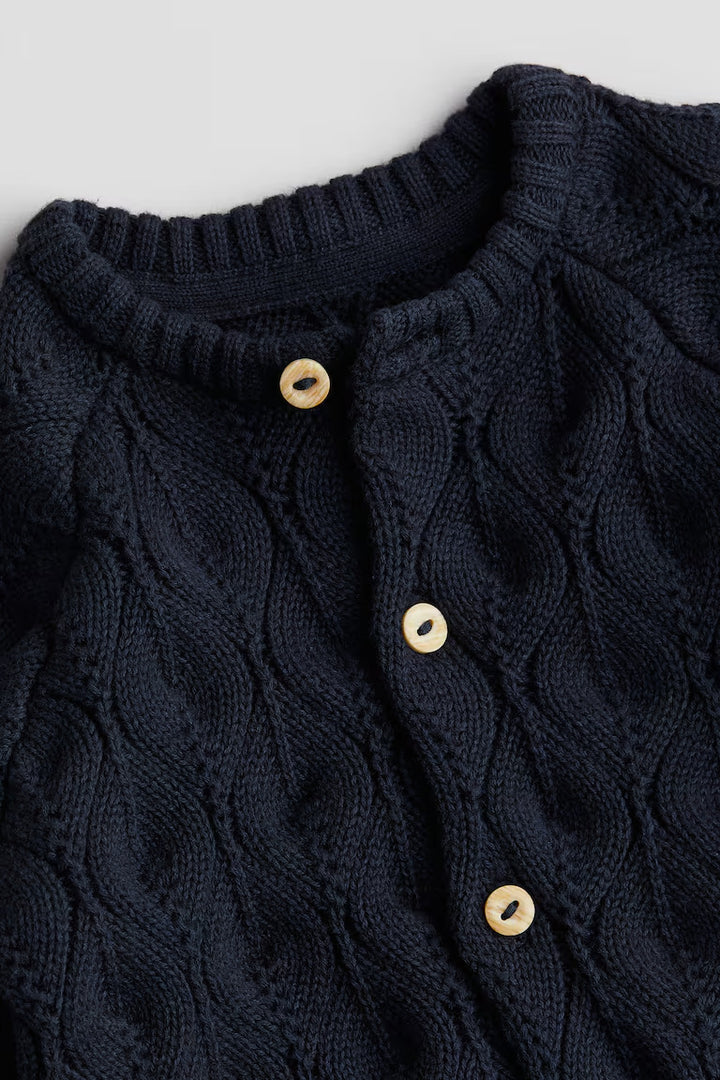 H&M Pattern-knit Cotton Cardigan