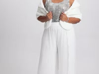 LAURA Olivia Chiffon Wide-Leg Pants