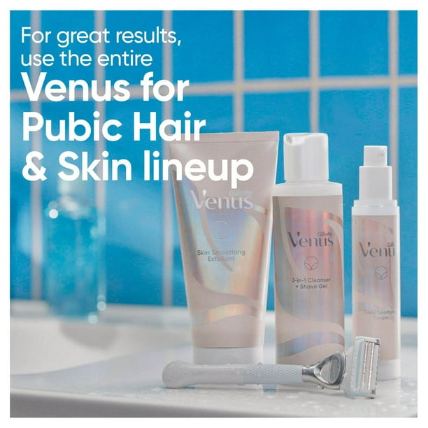 Venus Gillette Venus for Pubic Hair and Skin, 2-in-1 Cleanser + Shave Gel, 190ML