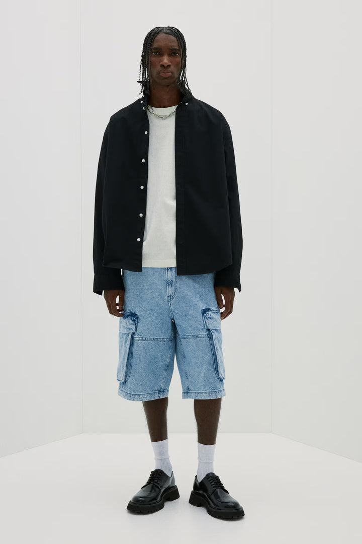 H&M Loose Denim Cargo Shorts