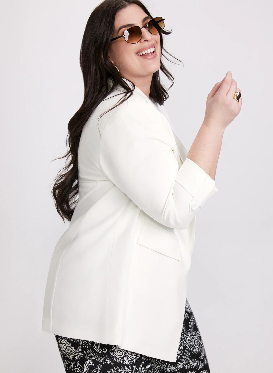 LAURA Open-Front Longline Blazer