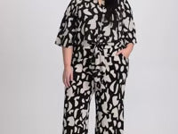 LAURA Olivia Printed Wide-Leg Pants