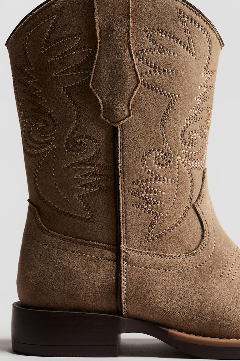 H&M Napped Cowboy Boots