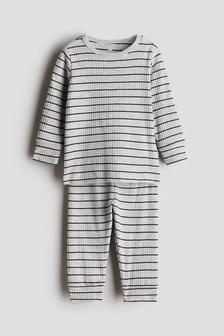 H&M RIBBED COTTON SET