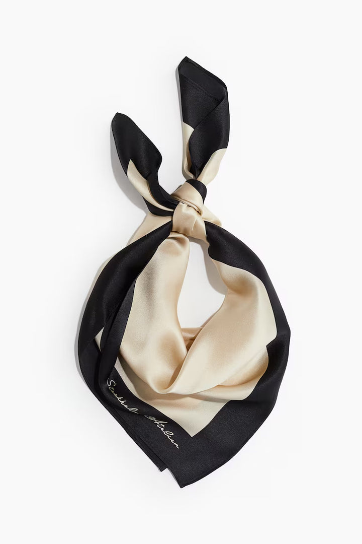 H&M PRINTED SILK SCARF