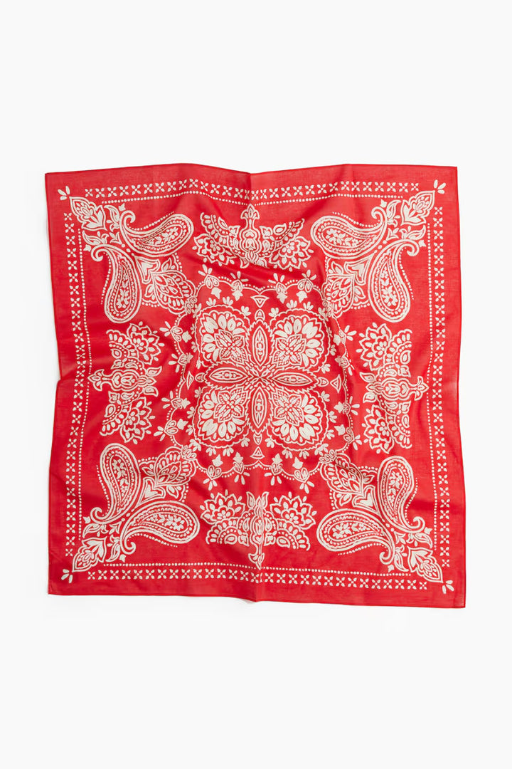 H&M PATTERNED COTTON SCARF
