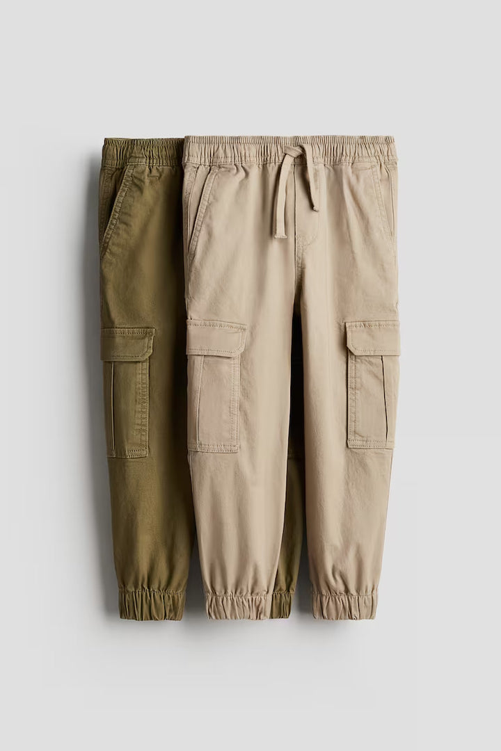 H&M 2-PACK CARGO JOGGERS