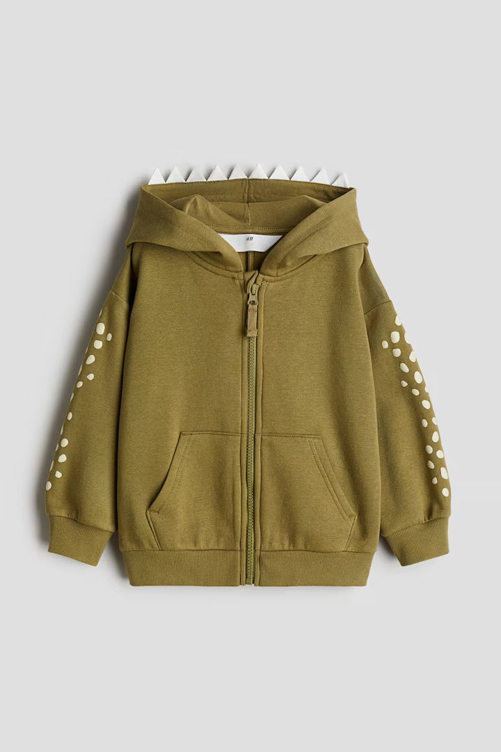 H&M APPLIQUÉD HOODED JACKET