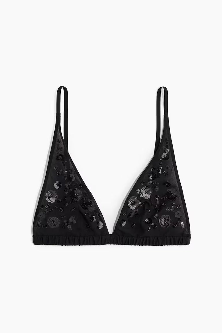 H&M EMBELLISHED SOFT-CUP BRA