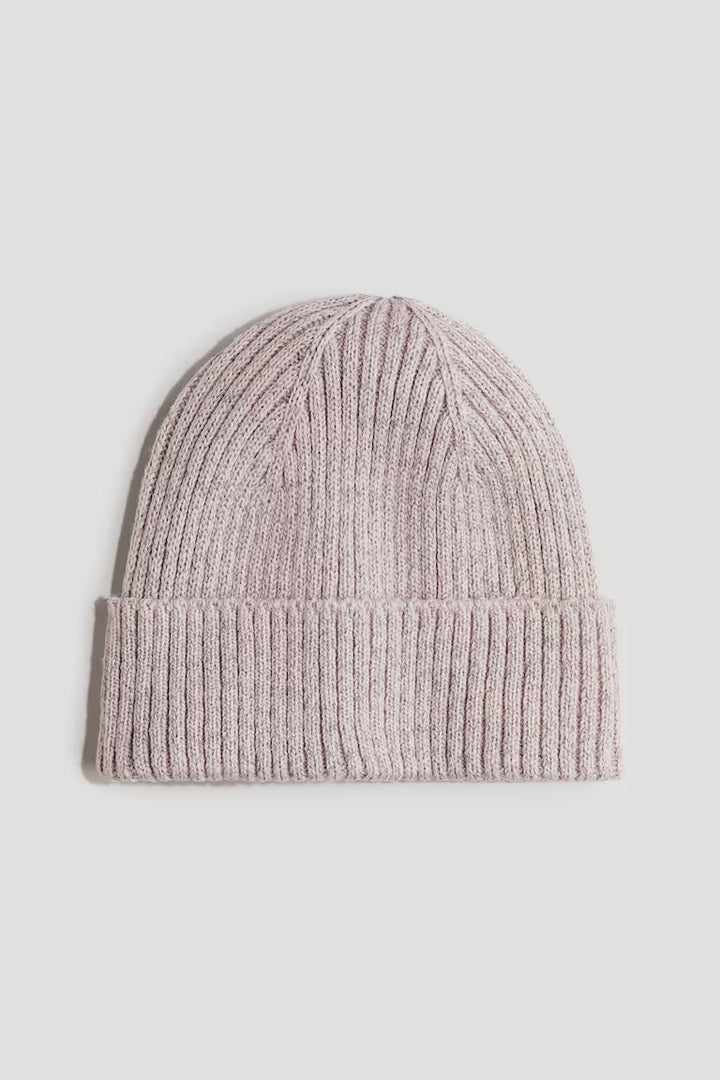 H&M REFLECTIVE RIB-KNIT BEANIE