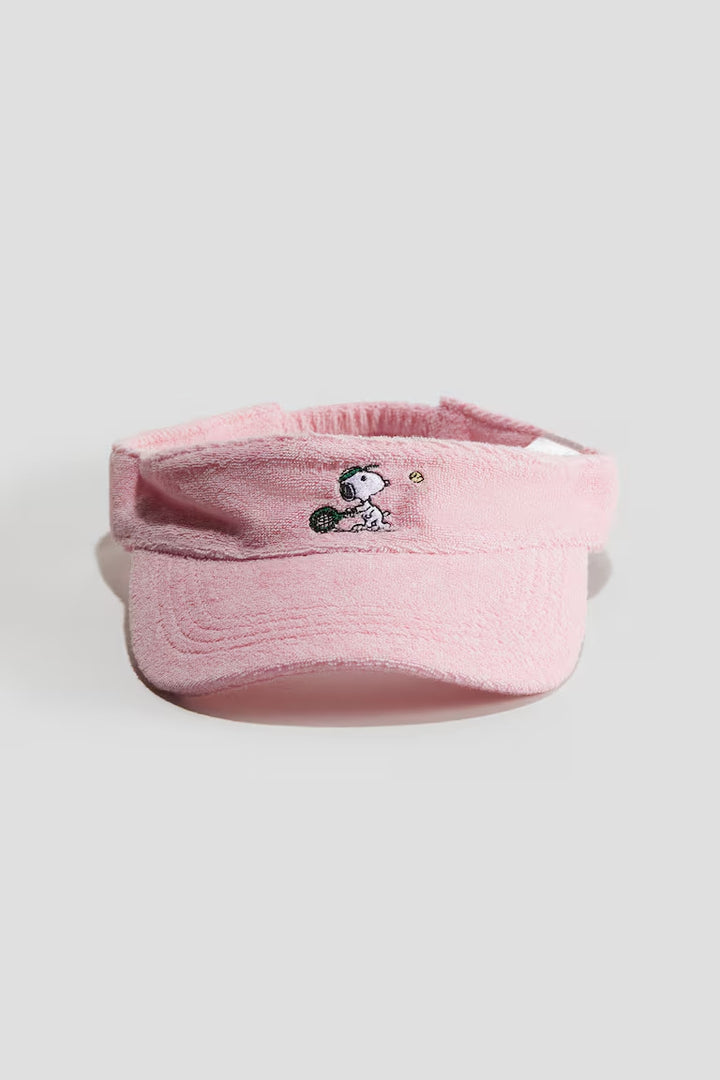 H&M TERRY SUN VISOR WITH MOTIF