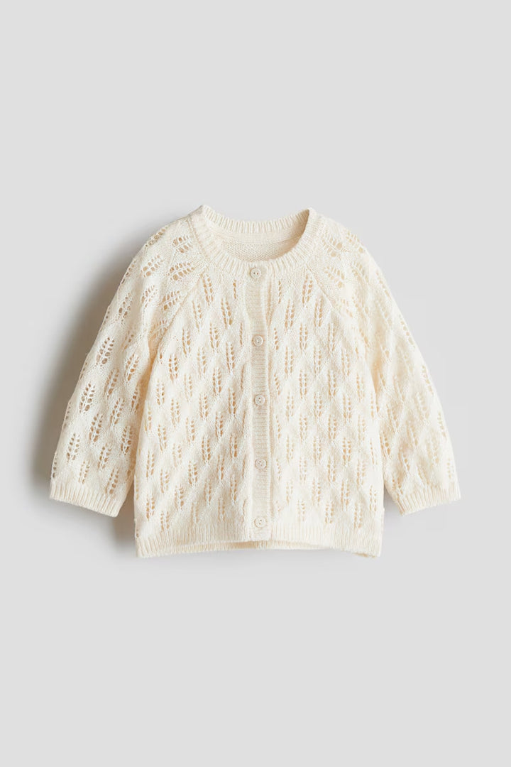 H&M POINTELLE-KNIT CARDIGAN
