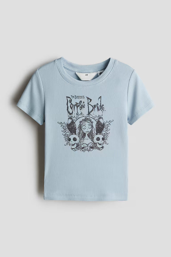 H&M PRINTED JERSEY TOP