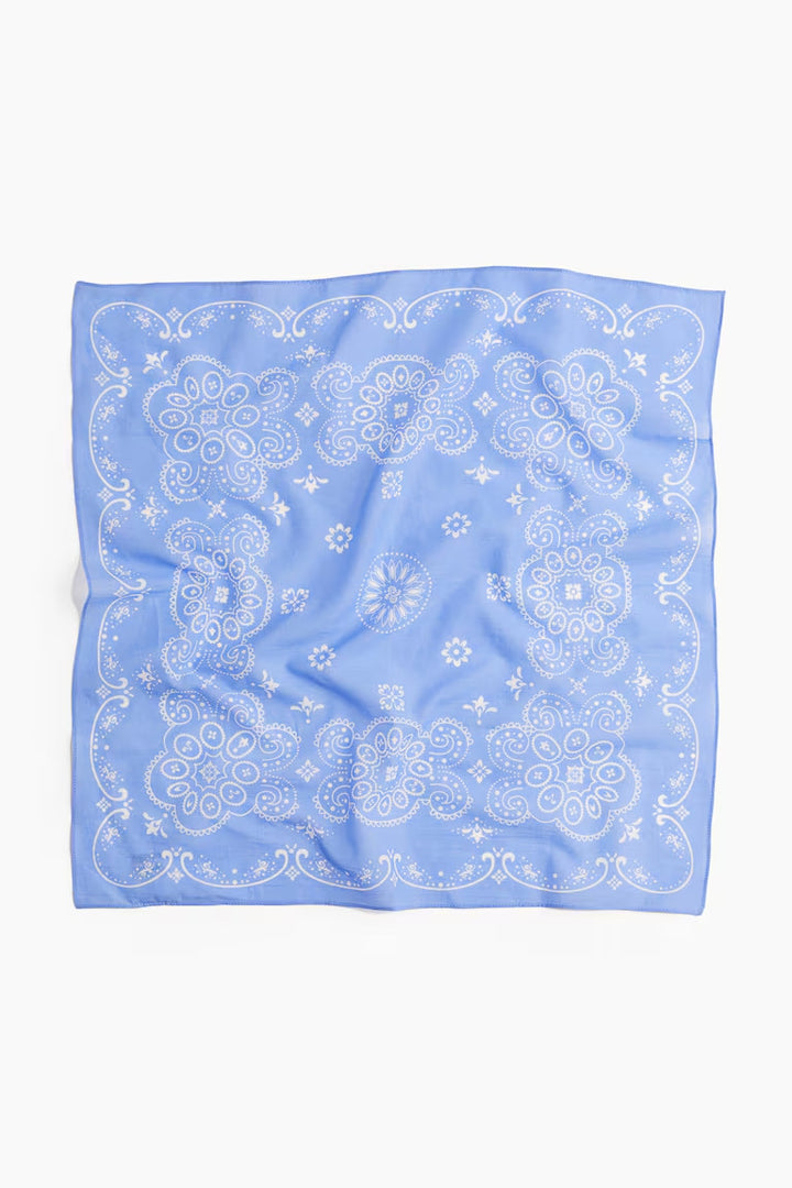 H&M PATTERNED COTTON SCARF
