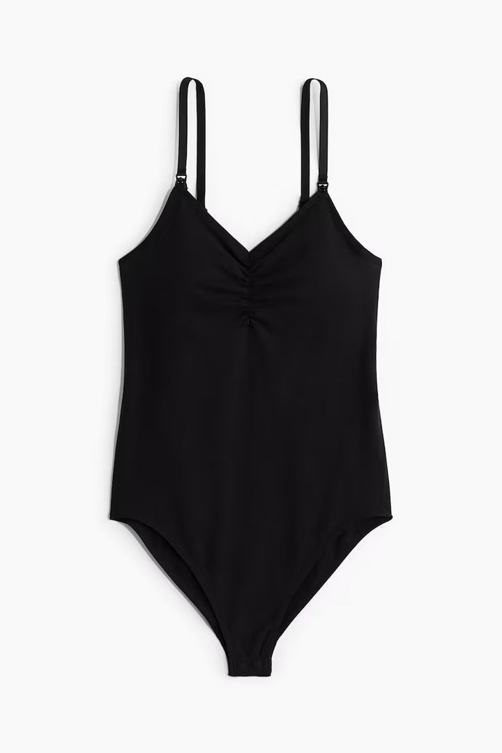 H&M MAMA SEAMLESS COTTON-BLEND NURSING BODYSUIT