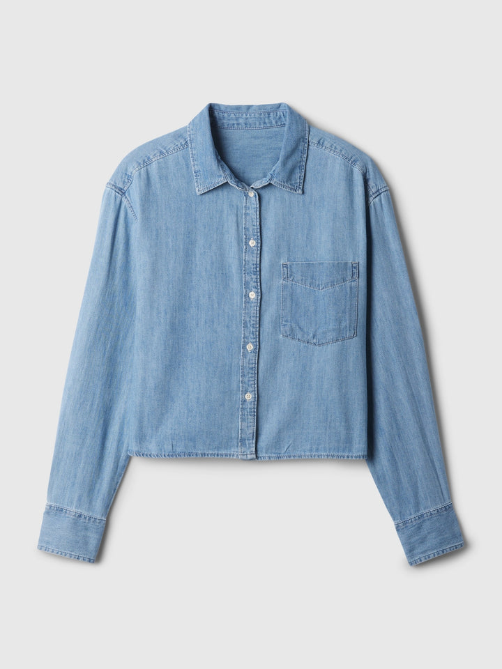 Gap Cropped Denim Shirt