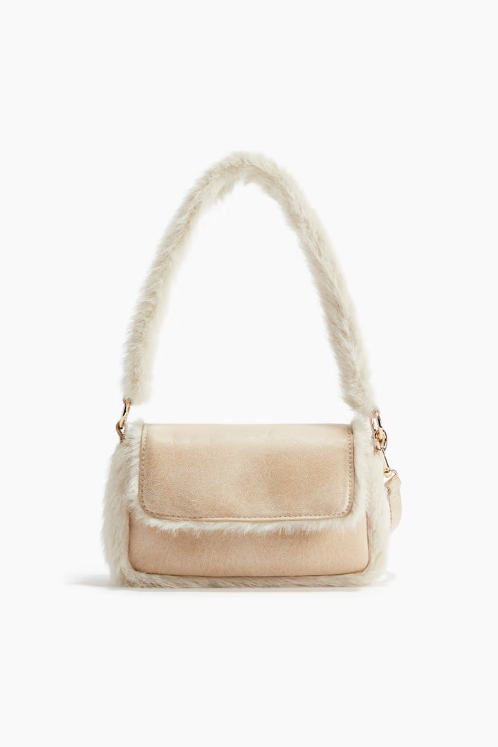 H&M FLUFFY-TRIM CROSSBODY BAG