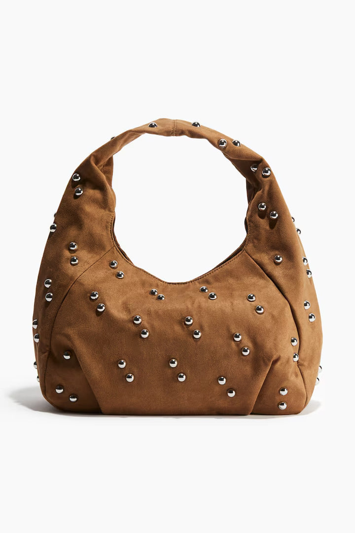 H&M STUD-EMBELLISHED SHOULDER BAG
