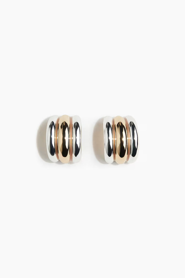H&M TWO-TONED HOOP EARRINGS
