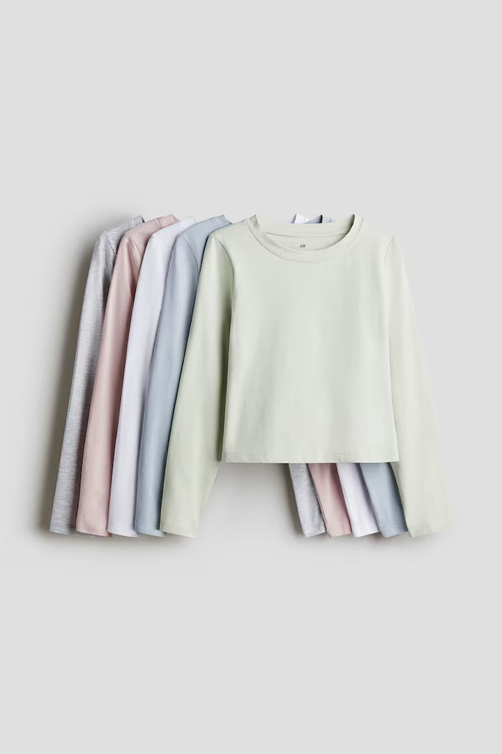 H&M 5-PACK JERSEY TOPS