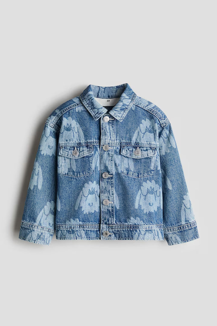 H&M PRINTED DENIM JACKET
