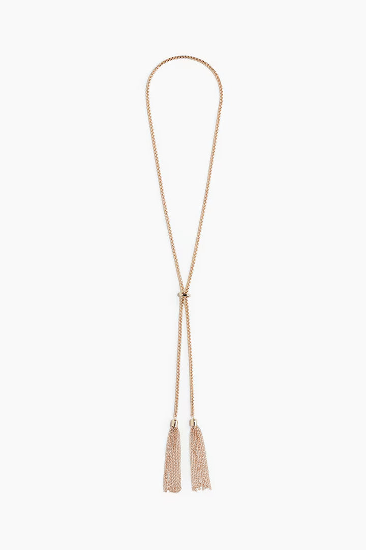 H&M TASSELED LARIAT NECKLACE