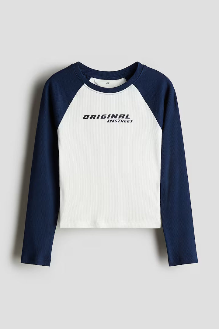 H&M RIBBED COTTON TOP