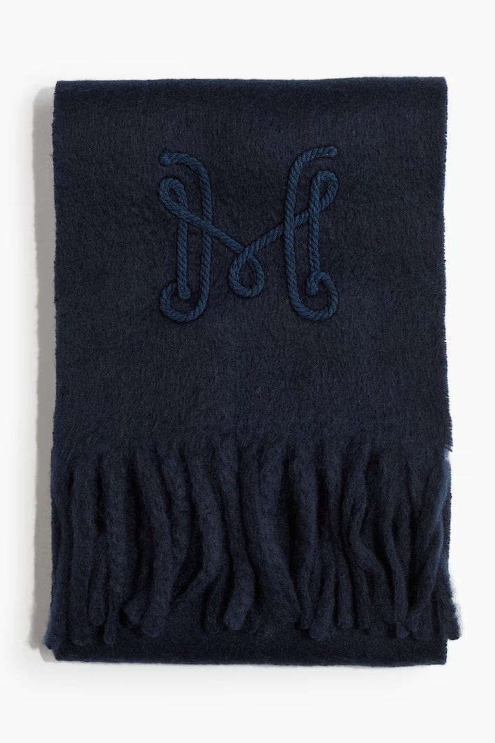 H&M EMBROIDERY-DETAIL SCARF