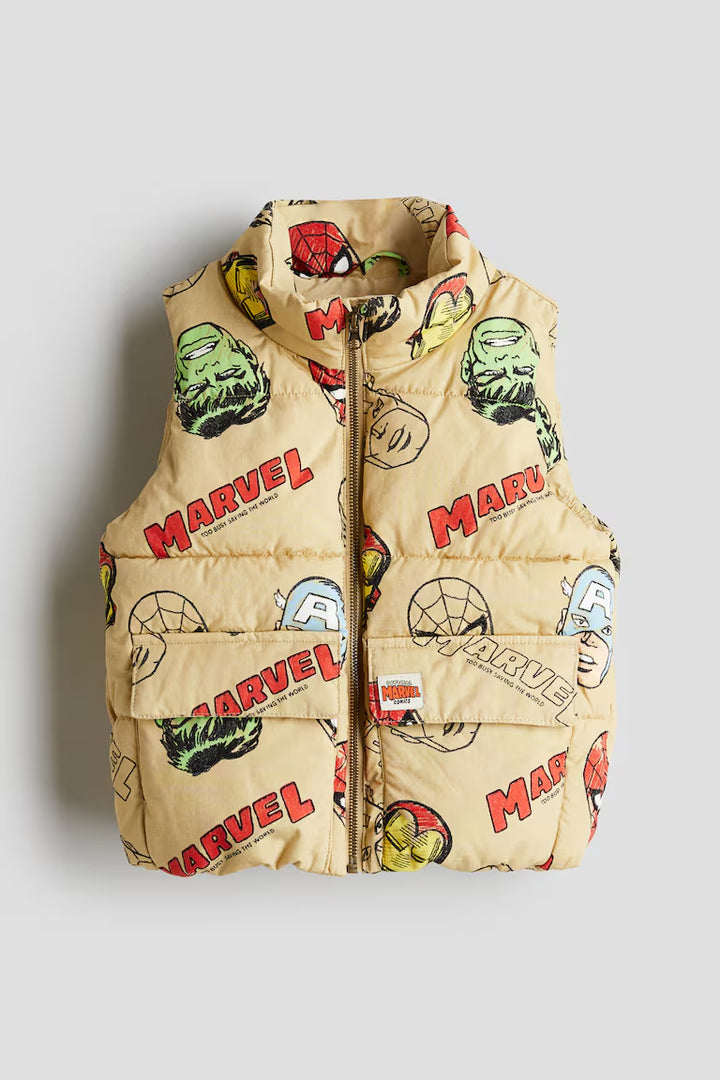 H&M PATTERNED PUFFER VEST