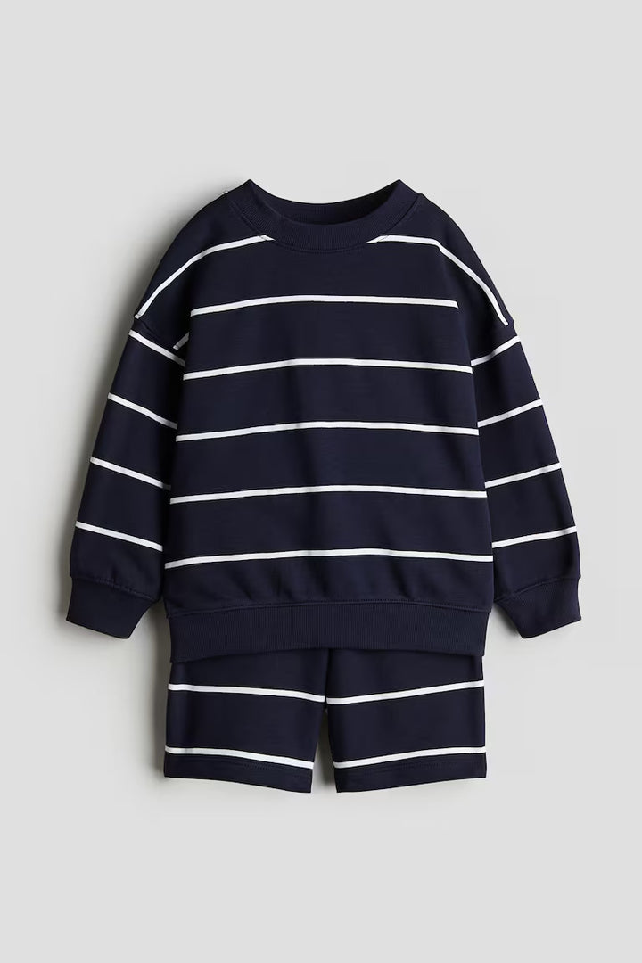 H&M 2-PIECE SWEATSHIRT AND SHORTS SET