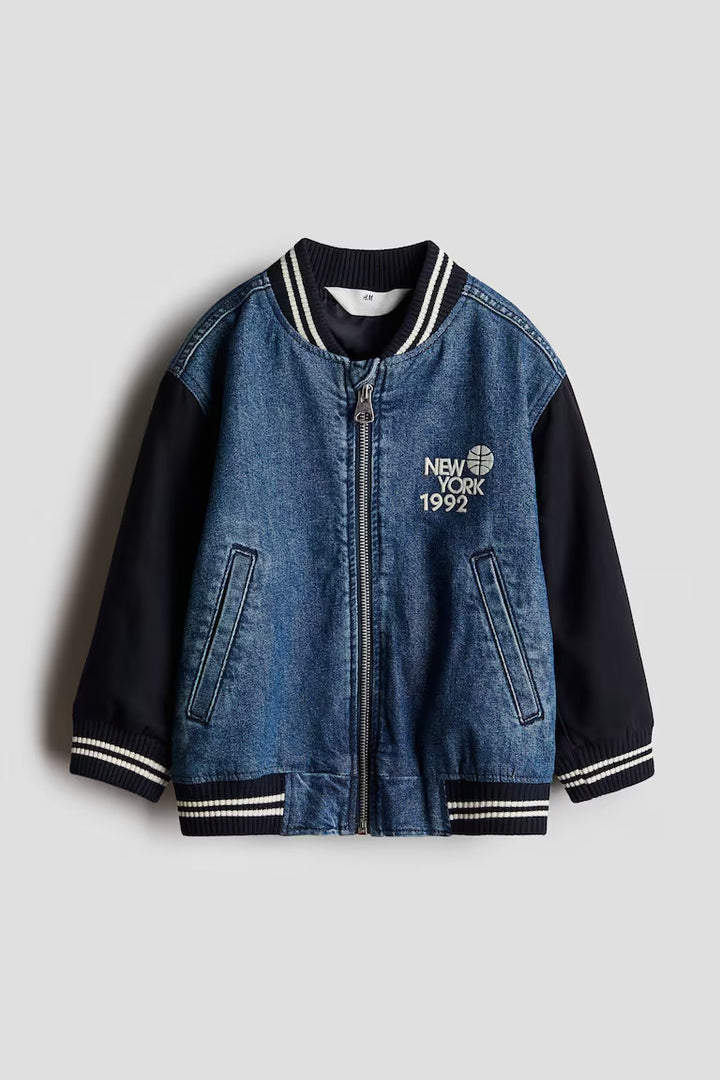 H&M DENIM BOMBER JACKET