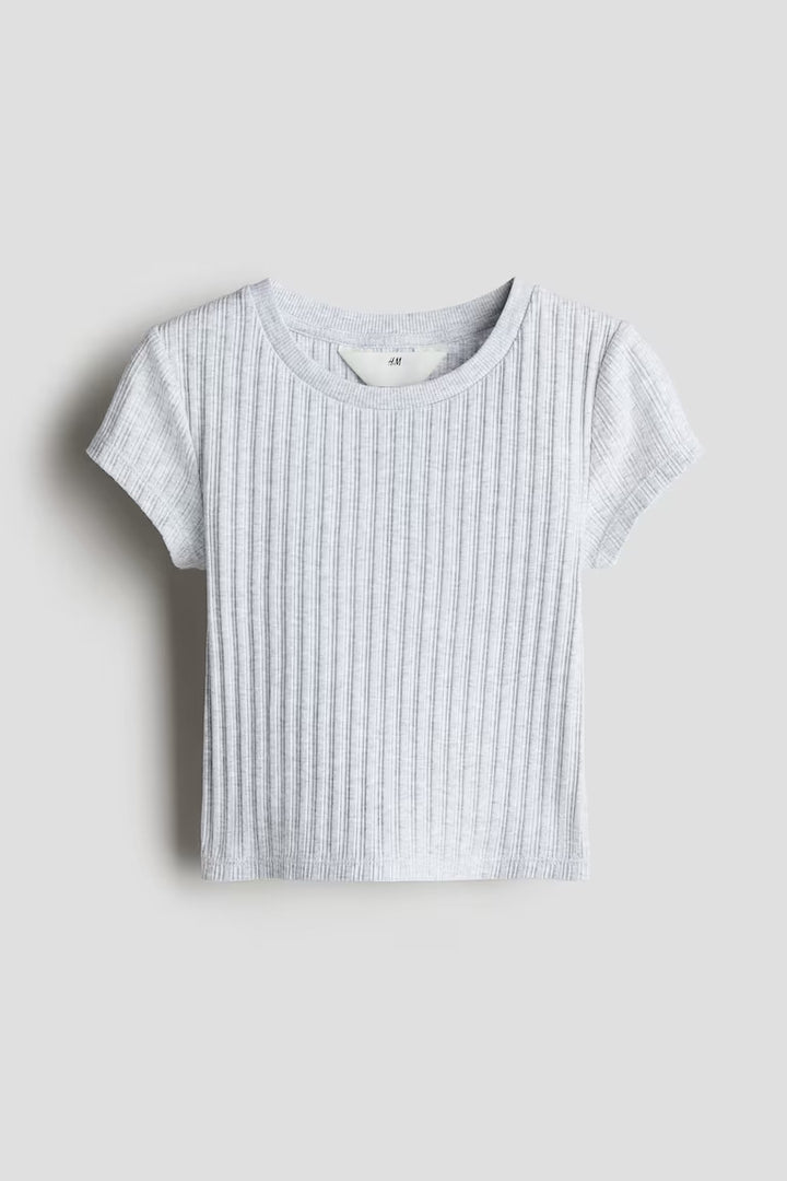 H&M RIBBED COTTON TOP
