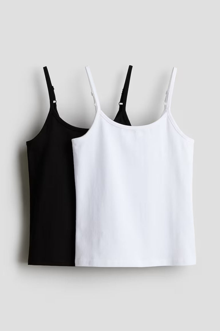 H&M 2-PACK COTTON TANK TOPS